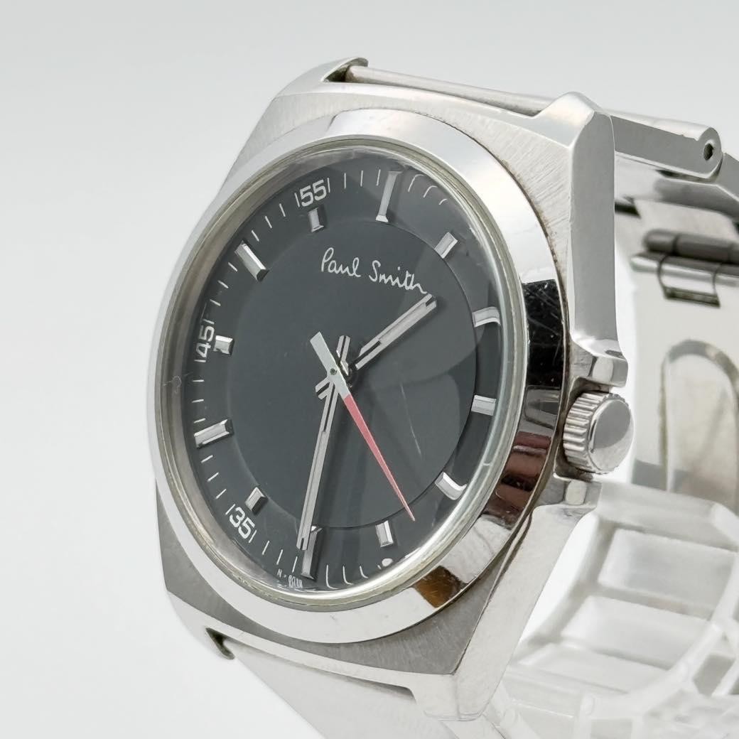 Paul Smith Closed Eyes 6038-H24741 Quartz Watch Blue Dial Working Japan In hand