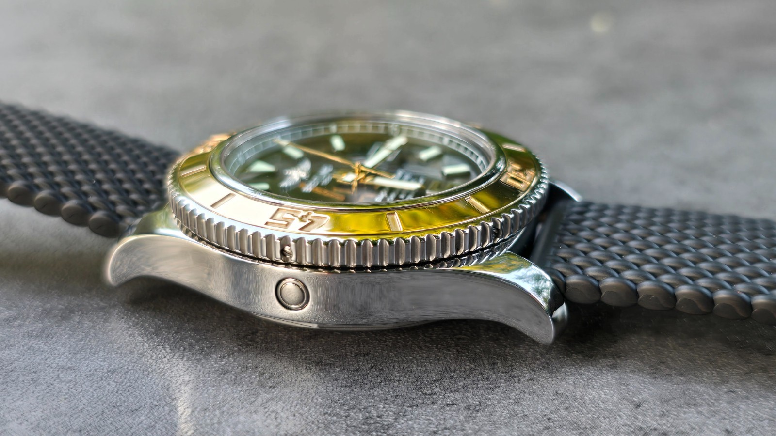 Breitling Superocean with Solid 18K Gold Bezel
