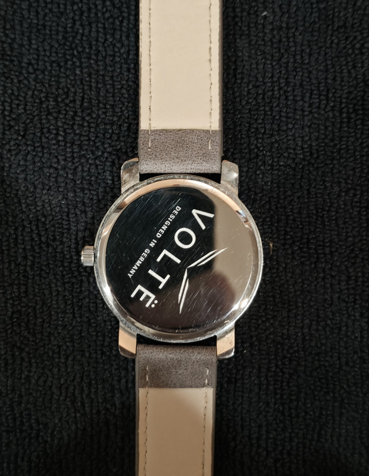 Voltë Rapidtime Watch Grey Leather Band Black White Face Urban 42mm