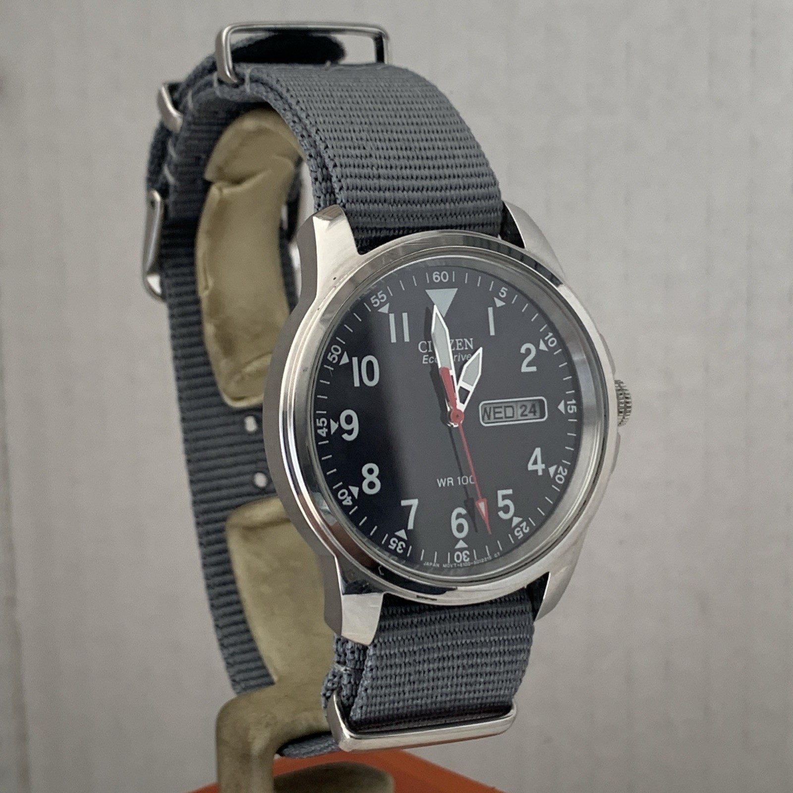 Citizen Men’s Eco-Drive Day & Date Military Style Canvas Strap WatchBM8180-03E