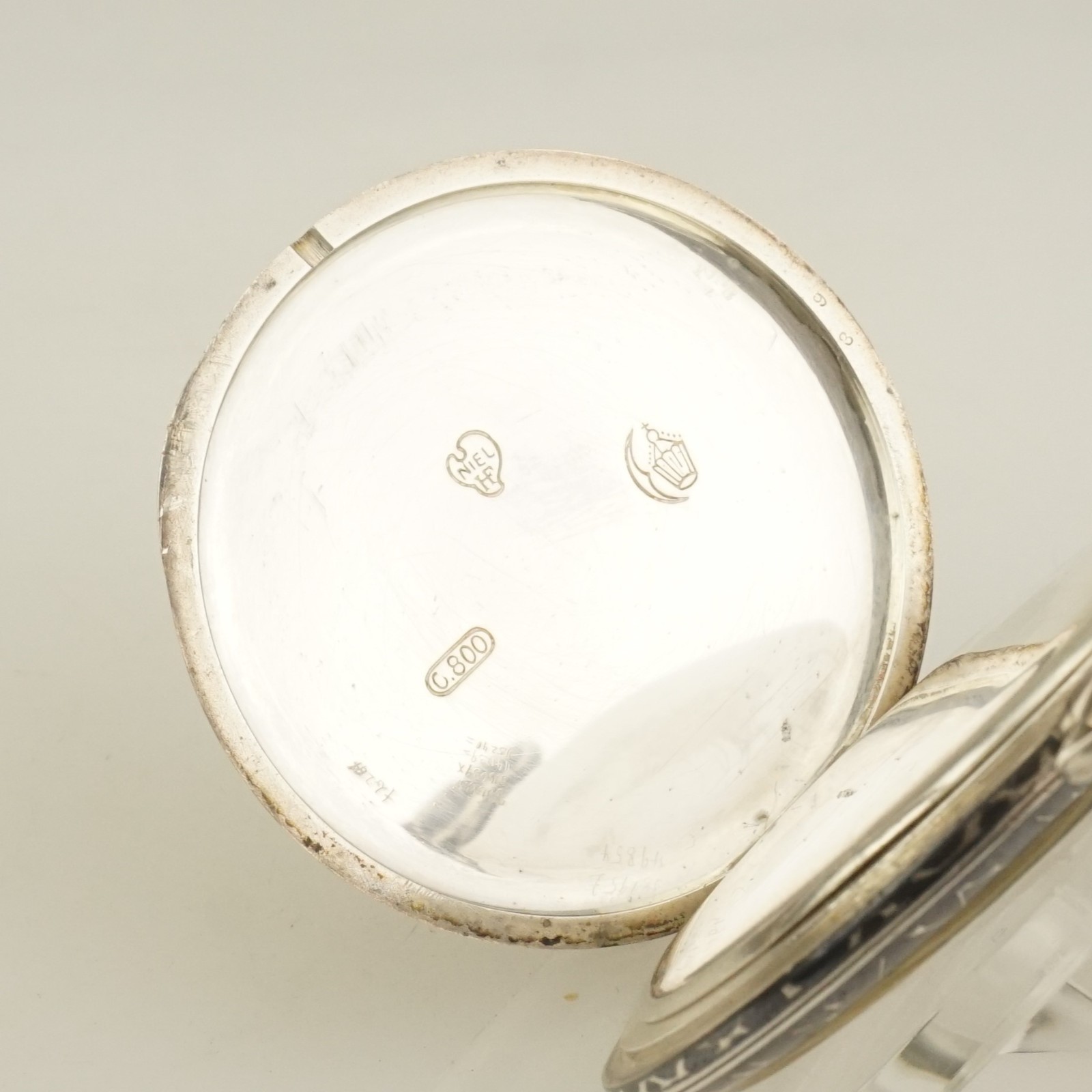 Rare! ALPINA Niello Silver Pocket Watch Men’s no fusee no duplex no repeater