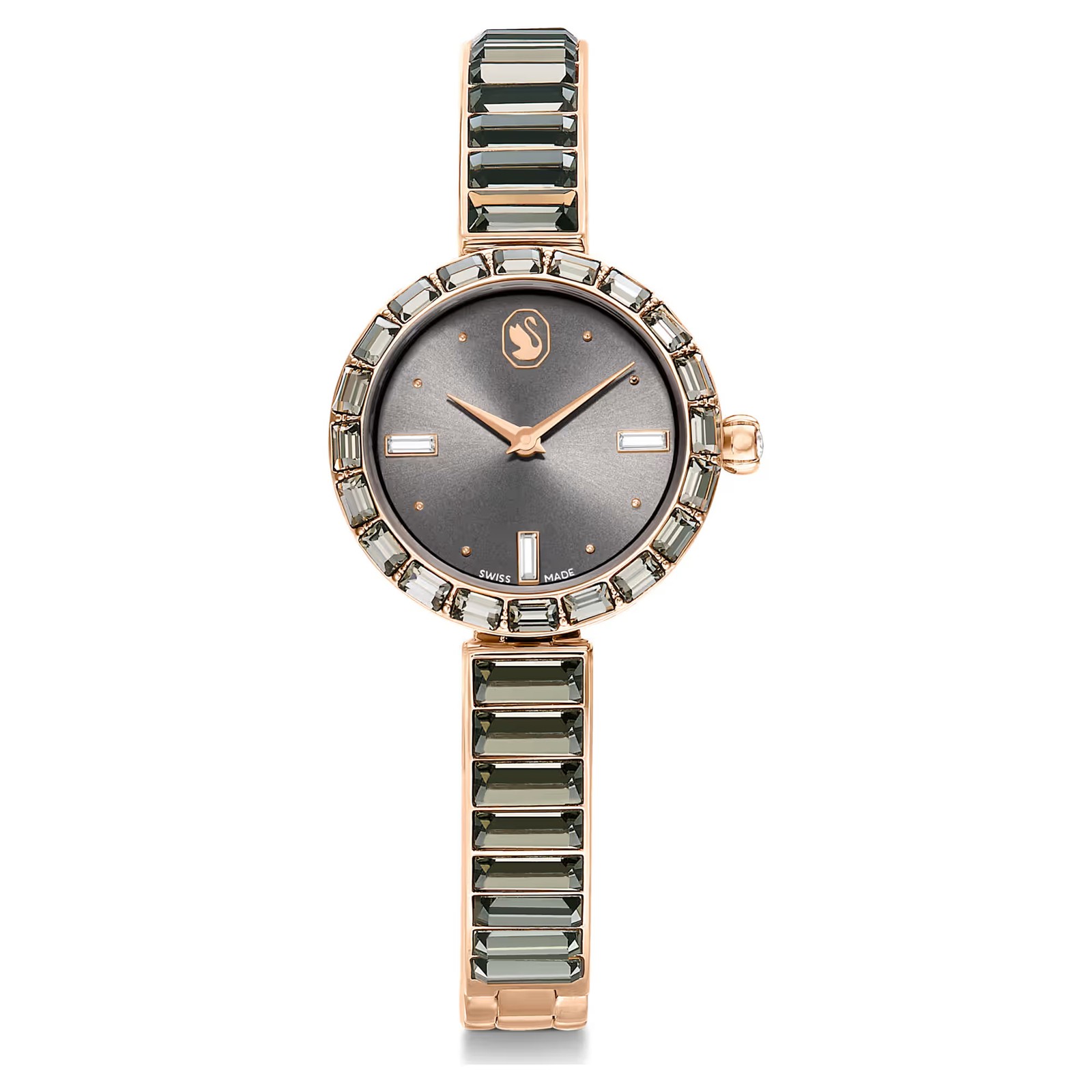 Swarovski Matrix Bangle Watch, Crystal Bracelet, Gray, Rose Gold-Tone 5679887