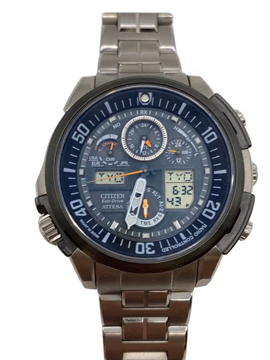 CITIZEN Solar Watch Digital Analog GRY SLV U680 T013252