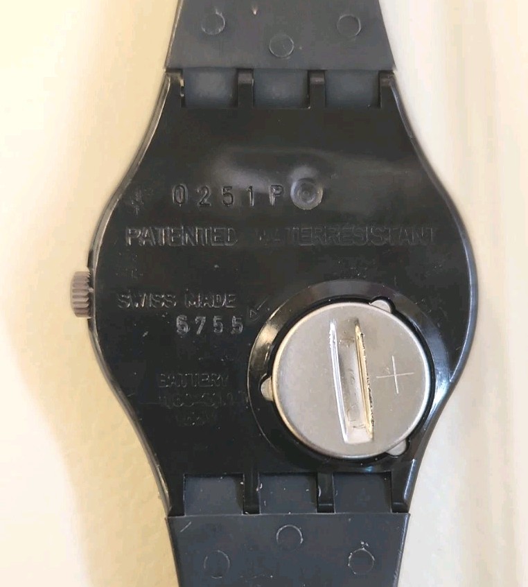 Swatch Watch BROADCAST GB720 1990 Standard Gents NON WORKING COLLECTORS DISPLAY