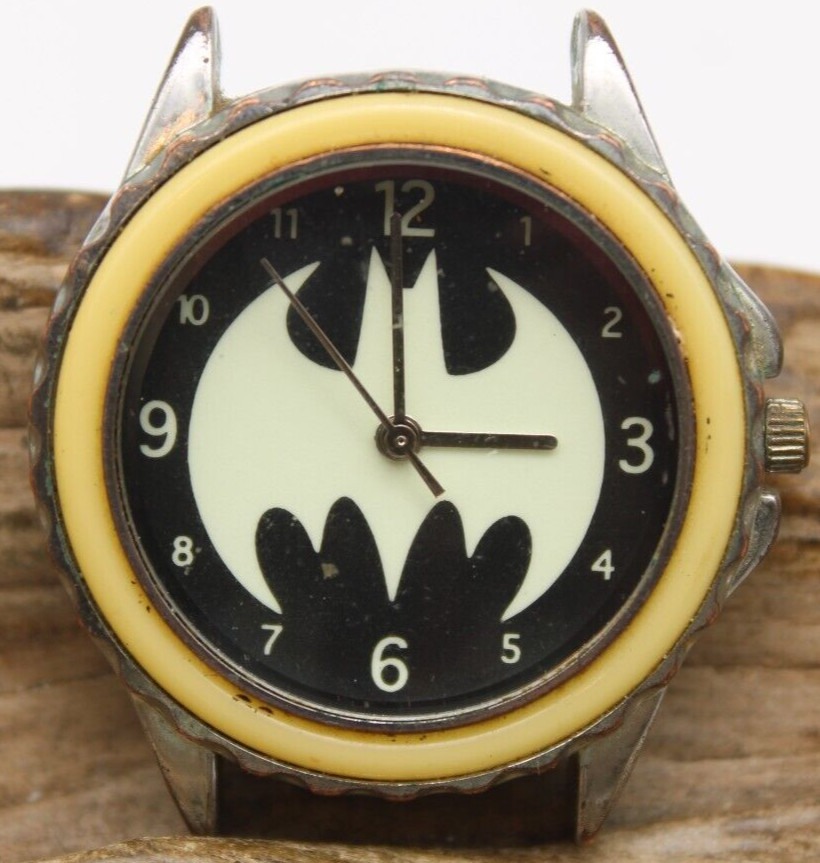 ACCUTIME BATMAN QUARTZ WATCH BAT9004 0812 33.1mm 16.3mm LUG RUNS (F4G2)