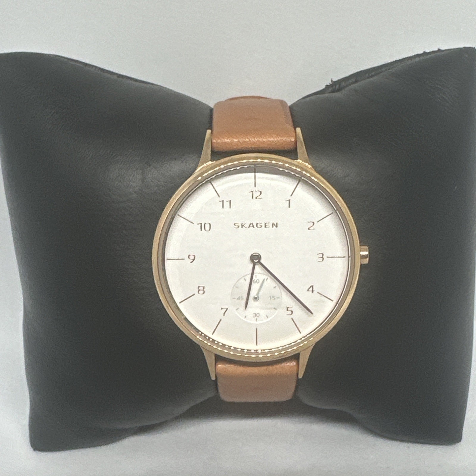 Skagen Anita SKW2405 Women’s Brown Leather Strap Analog Dial Quartz Watch HME866