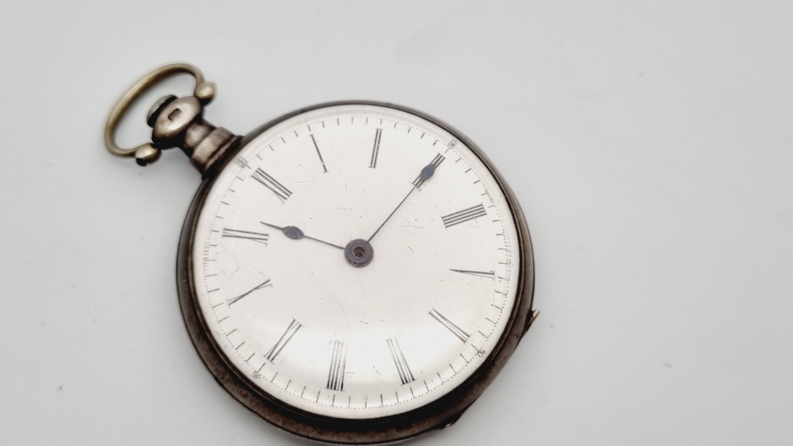 silver duplex chinese market pocket watch