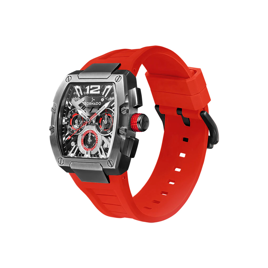 Tornado Xenith Men’s Multi Function Watch | Black Dial, 43x54mm, 100 m (10 ATM)