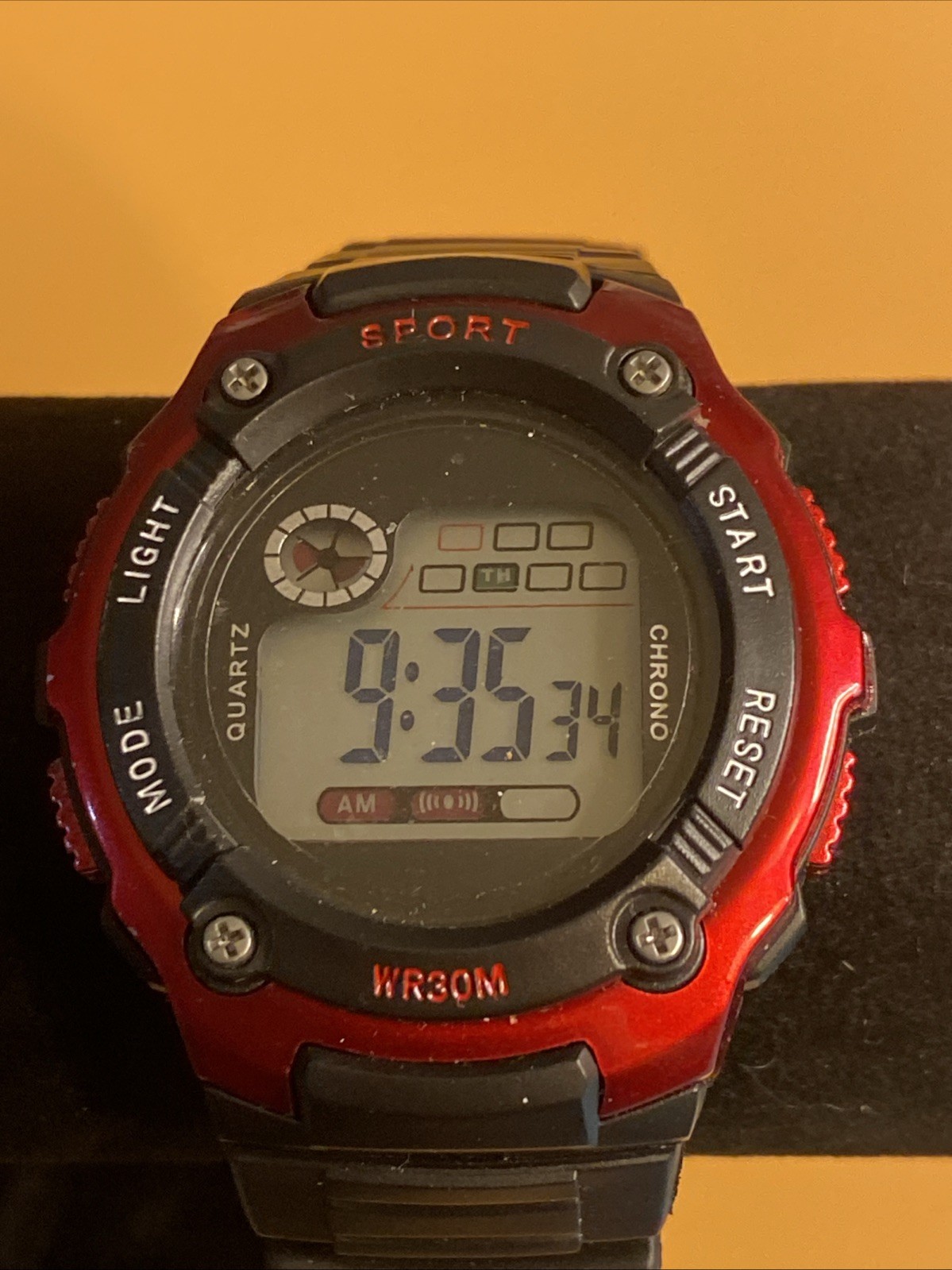 Red And Black Sport Watch Men’s New Battery