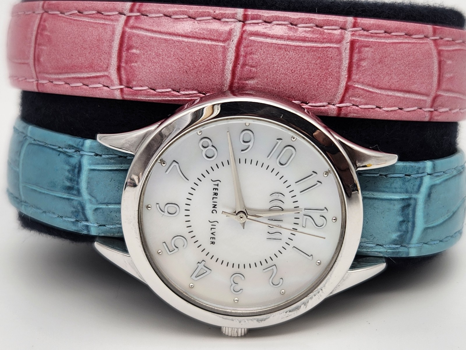Ecclissi Sterling Silver 925 Changeable Band Watch in Case – New Battery