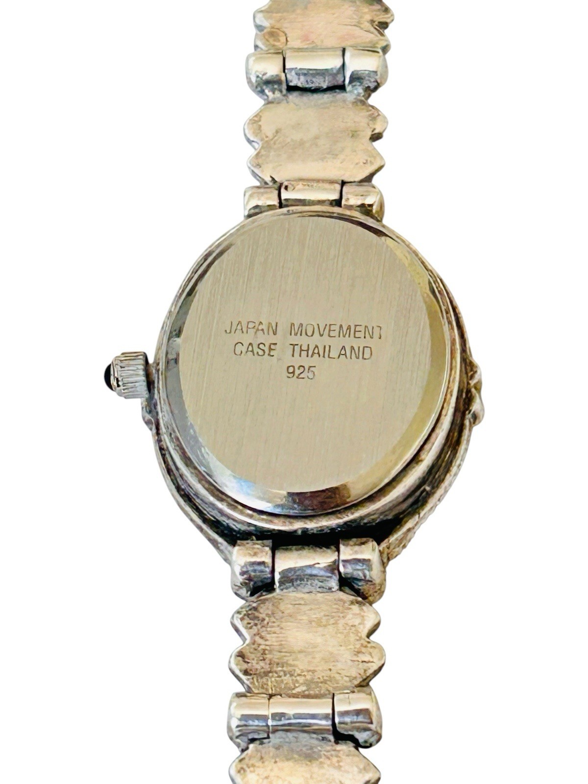 VTG 925 Sterling Silver Marcasite Quartz Watch Japan Movement Runs New Battery