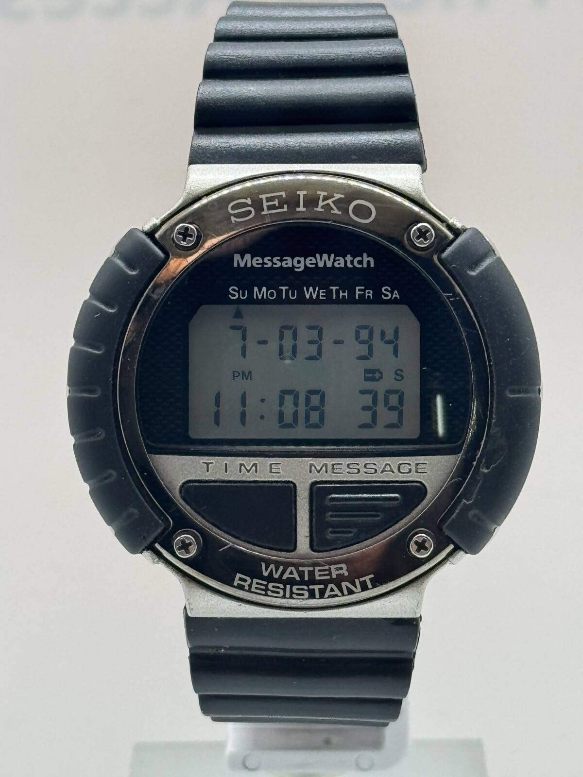 Vintage Seiko MA52-4A30 Message Wrist Watch Retro Digital Japan Quartz Rare 50 m
