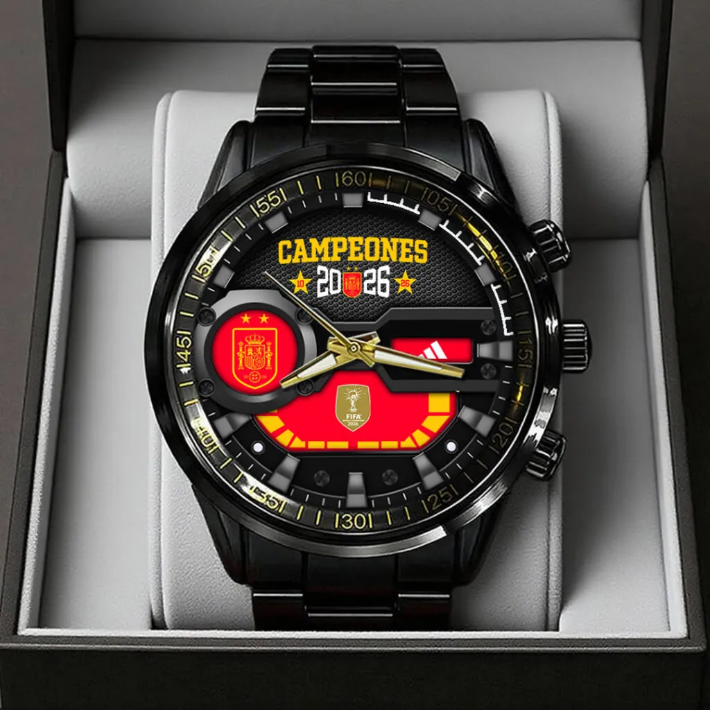 $pain National Team 2026 Champions Black Stainless Steel Watch