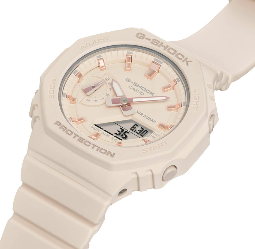 Casio G-Shock Analog/Digital Light Pink Resin Watch GMAS-2100-4A/ GMAS2100-4A