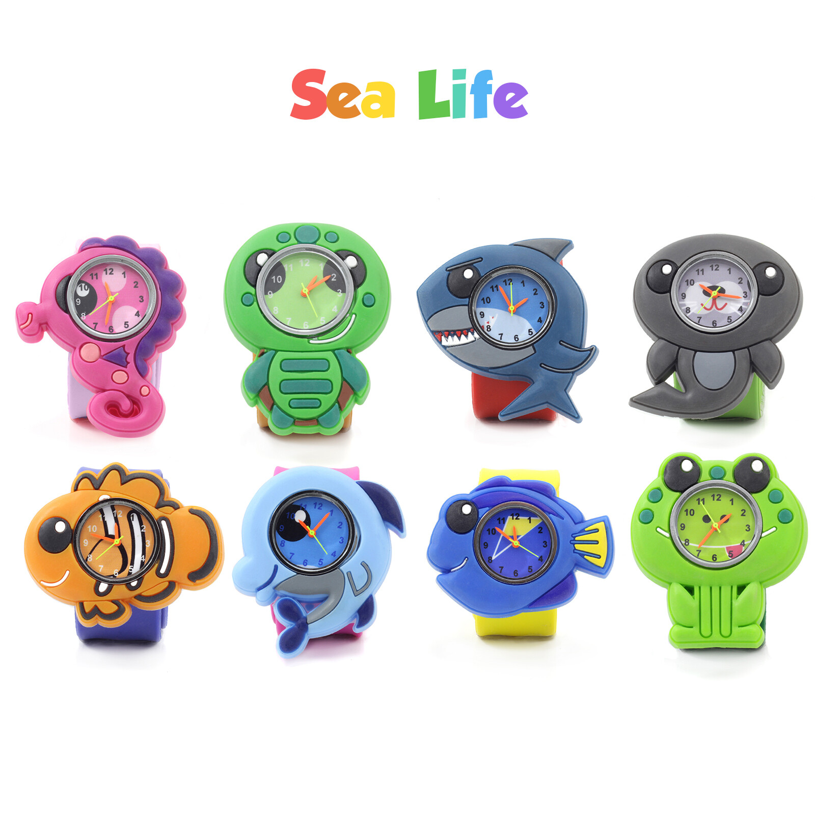 Wacky Watches Snap On Slap Band For Kids Boys Girls Silicone Accessories Animal