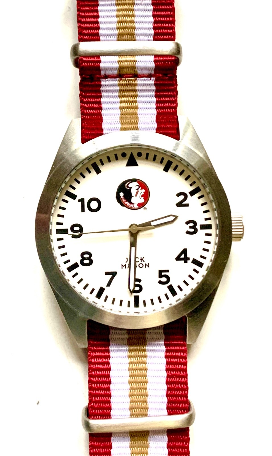 Jack Mason Mens 40mm Watch & Nylon Strap ~ Colleges TX, TCU, Ole Miss & Others