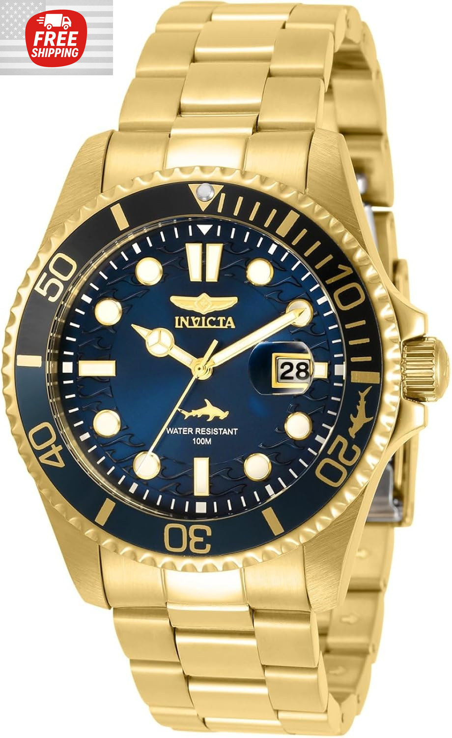 Reloj Para Hombre Invicta Dorado Elegante Uso Formal Casual Calidad TOP NUEVO⭐️