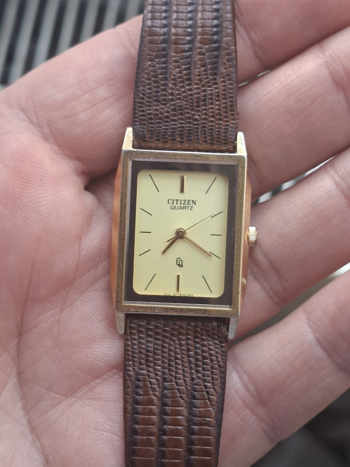Citizen 4031-893468 SMW dress design gold tone quartz ladies lizard band watch
