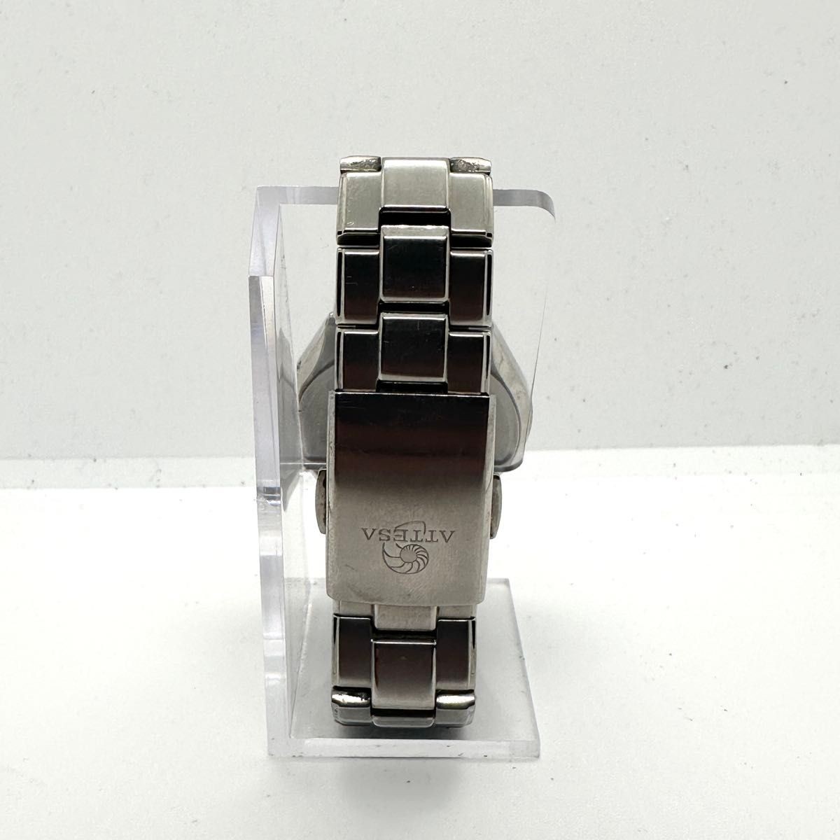 Citizen Attesa Eco-Drive Radio Date Champagne Dial Titanium Watch Japan