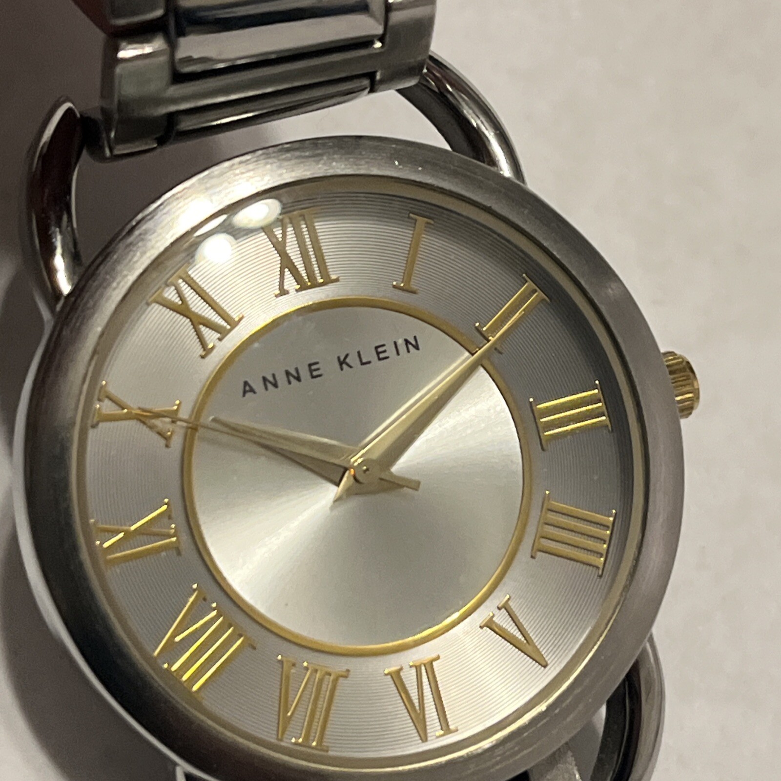 Brighton Alta Ladies Watch Two Tone 7″ Etched Gold & Silver Fold Over Clasp