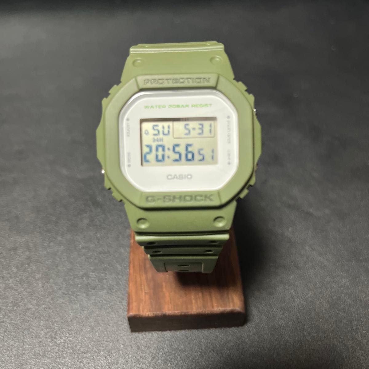CASIO G SHOCK DW 5600M 8JF Khaki Change Digital Wristwatch