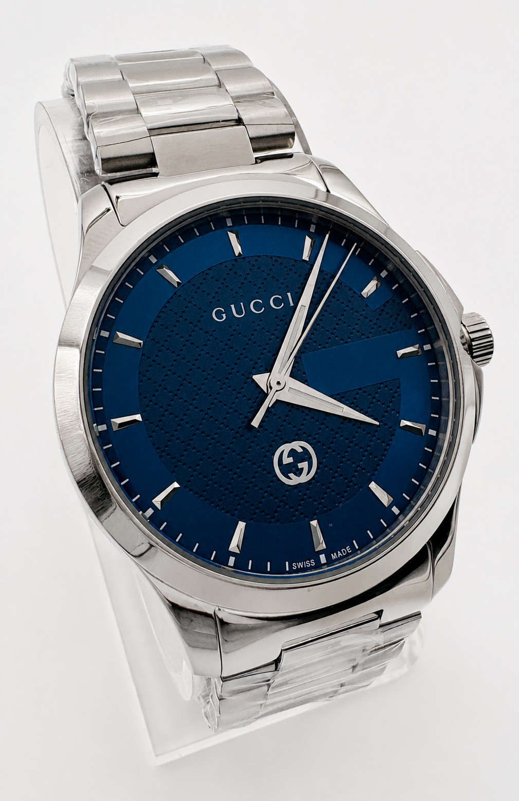 Gucci G-Timeless Blue Dial Stainless Steel 40mm Men’s Quartz Watch – YA126371