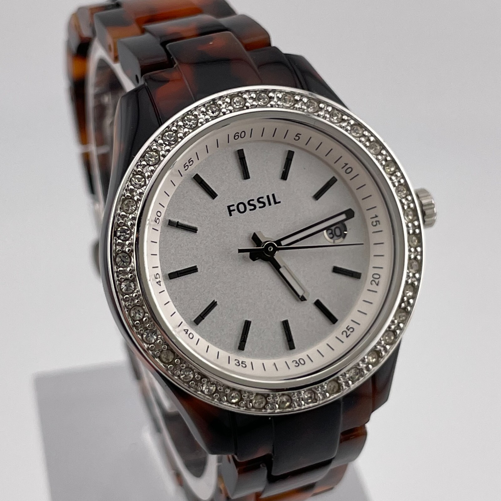 Fossil Stella Watch ES-2680 Womens Mini Petite Wrist 30mm Case Date Quartz