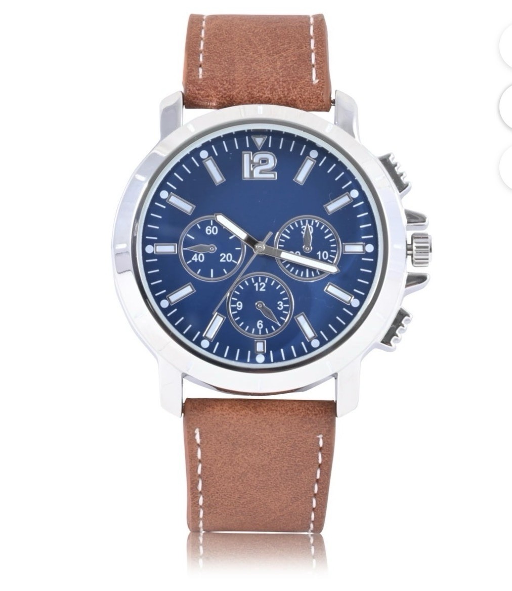 George Adult Male Analog Watch with Silver Dial in Brown Strap and (42032Wmm)