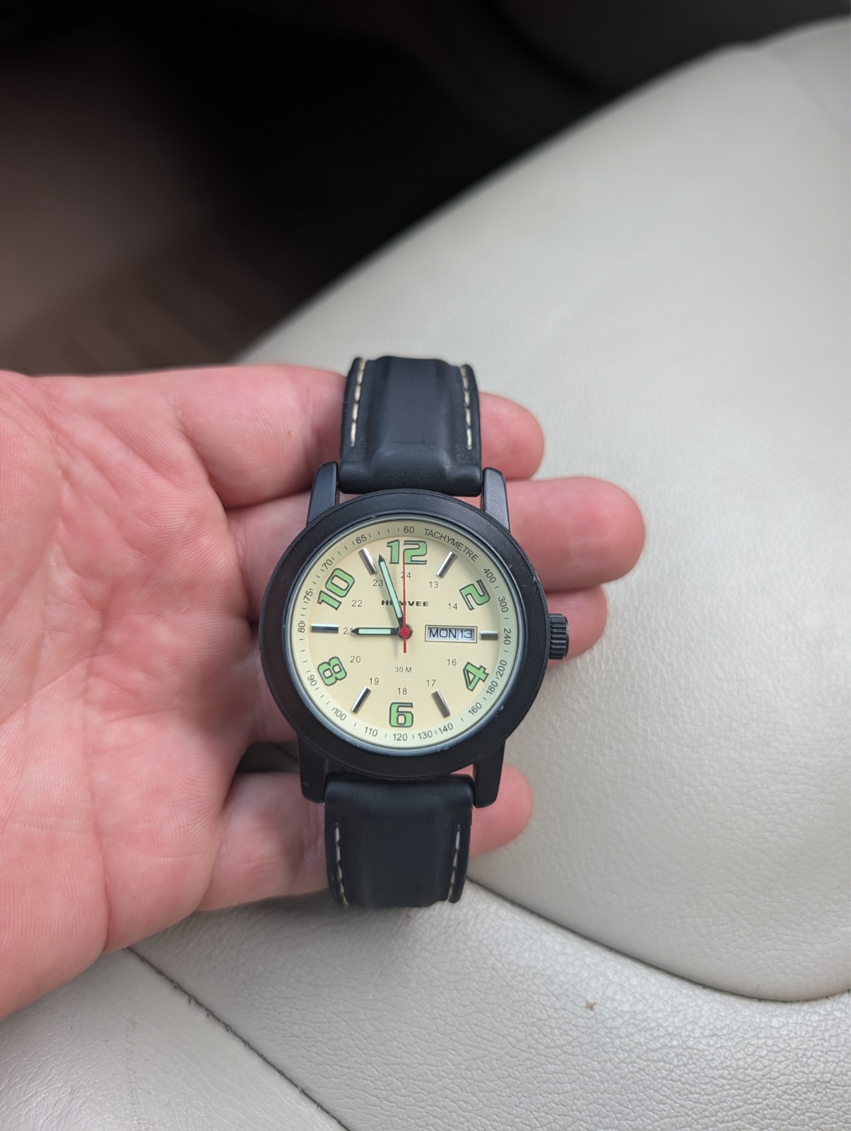 Humvee HF-19 Black Silicone Band Men’s Field Watch