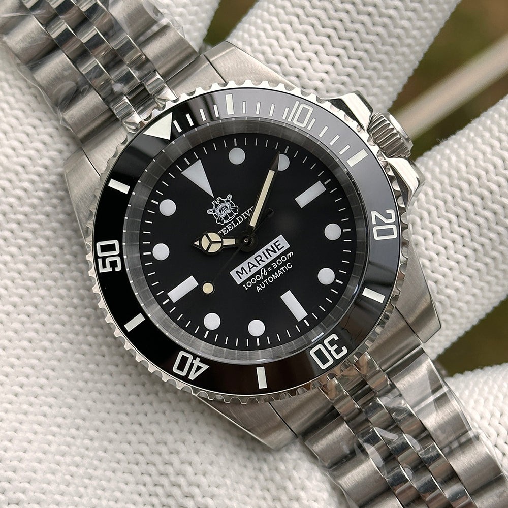 STEELDIVE SD1954 Mens 41mm 300M Automatic Dive Watch NH35 Sapphire Steel