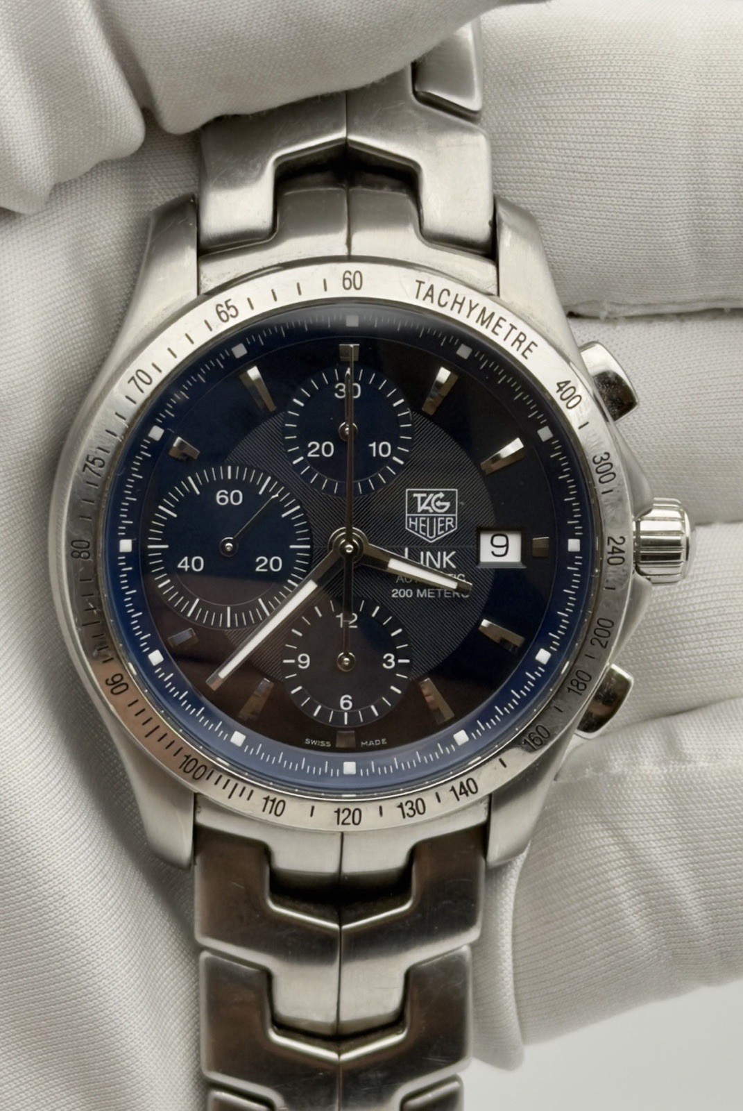 TAG Heuer Link Auto Chronograph Blue Dial Reference CJF2114 42MM w/ Box