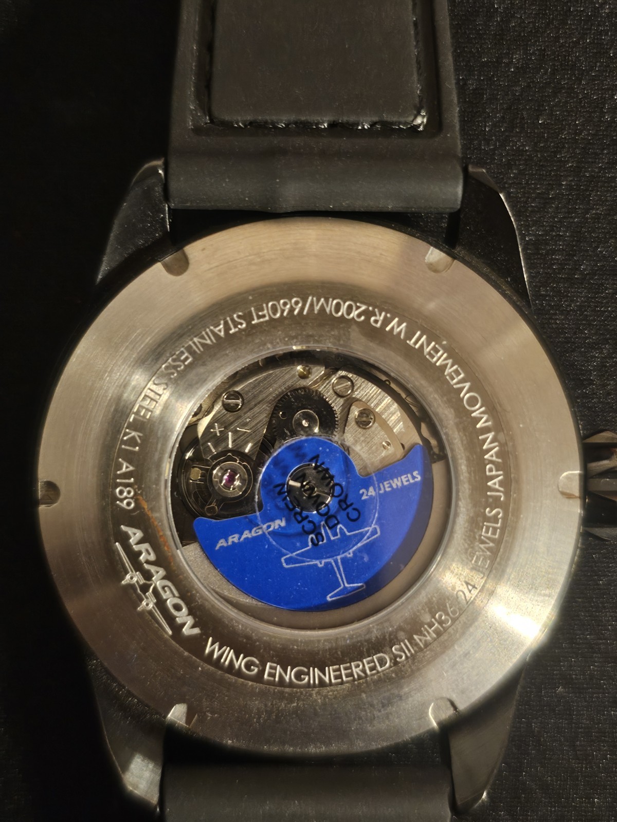 Aragon Caprice Pilot Automatic A189 Watch 48mm NH35A Day Date 200M w/ Box…