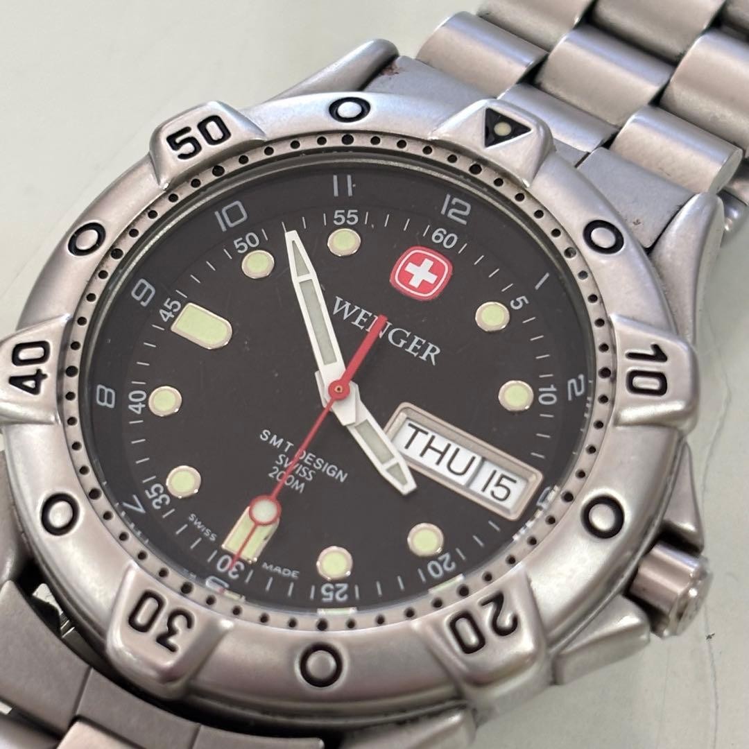 Wenger Watch Automatic Black Dial Wristwatch