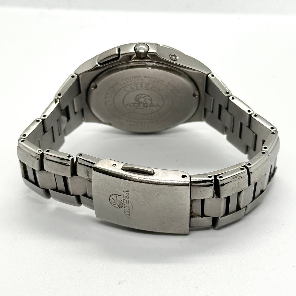 Citizen Attesa H410-T003788 Eco-Drive Radio White Dial Titanium Watch Japan