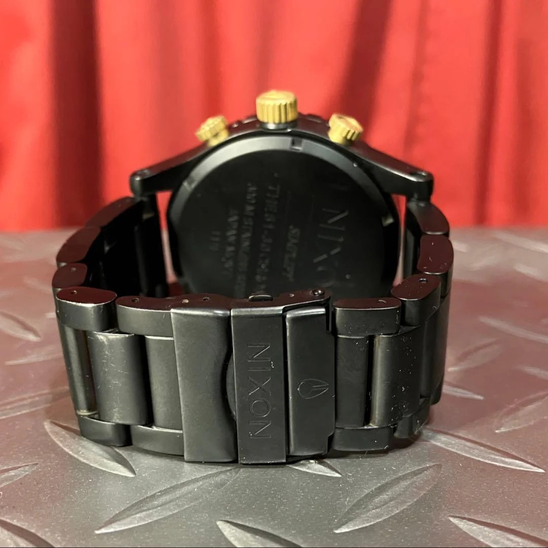 Nixon 51-30 Chrono Custom Quartz Stainless Steel Matte Black 51mm White Dial