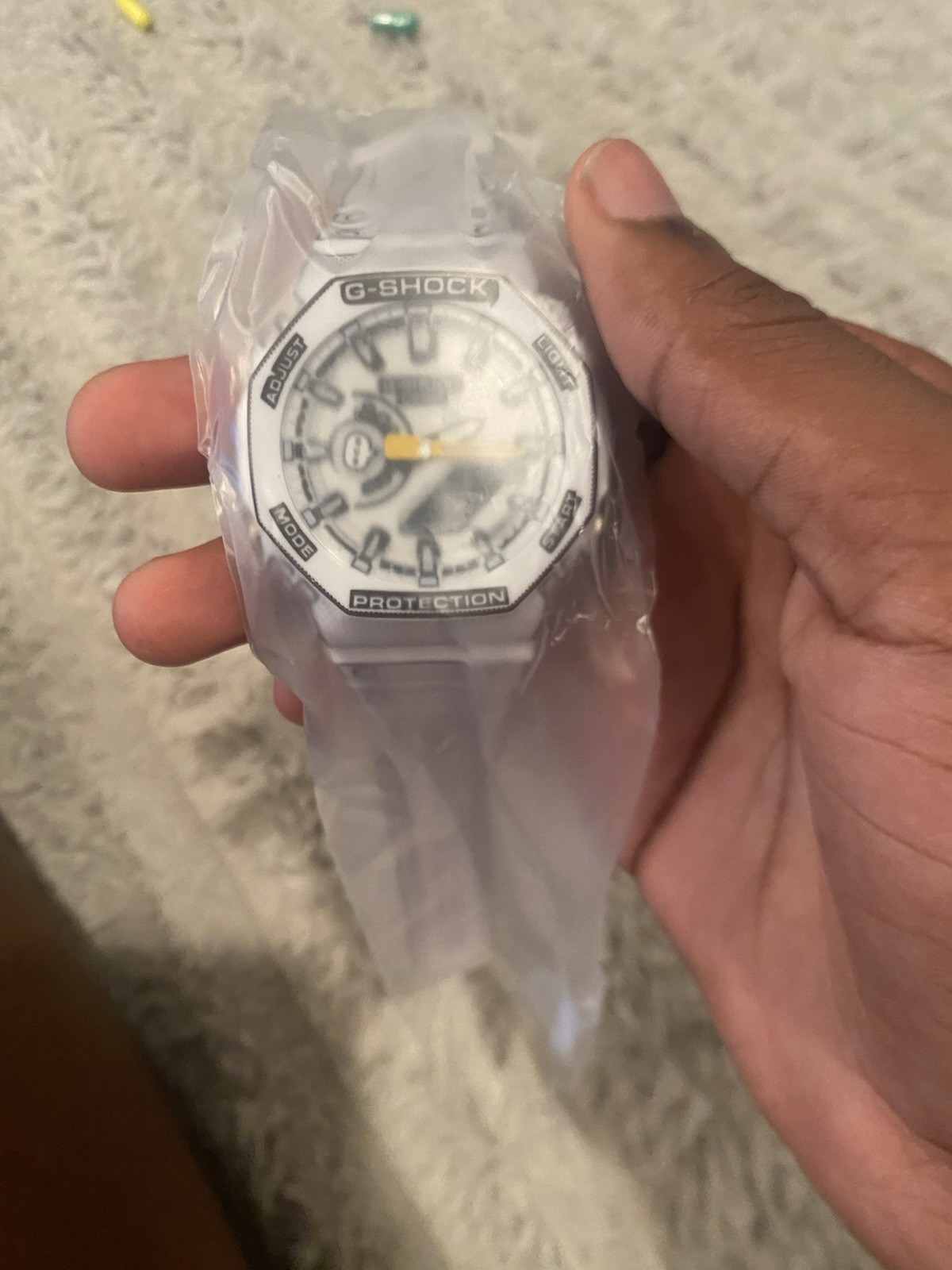 Casio G-SHOCK Men’s Analog-Digital White Resin Strap 200m 45mm Alarm
