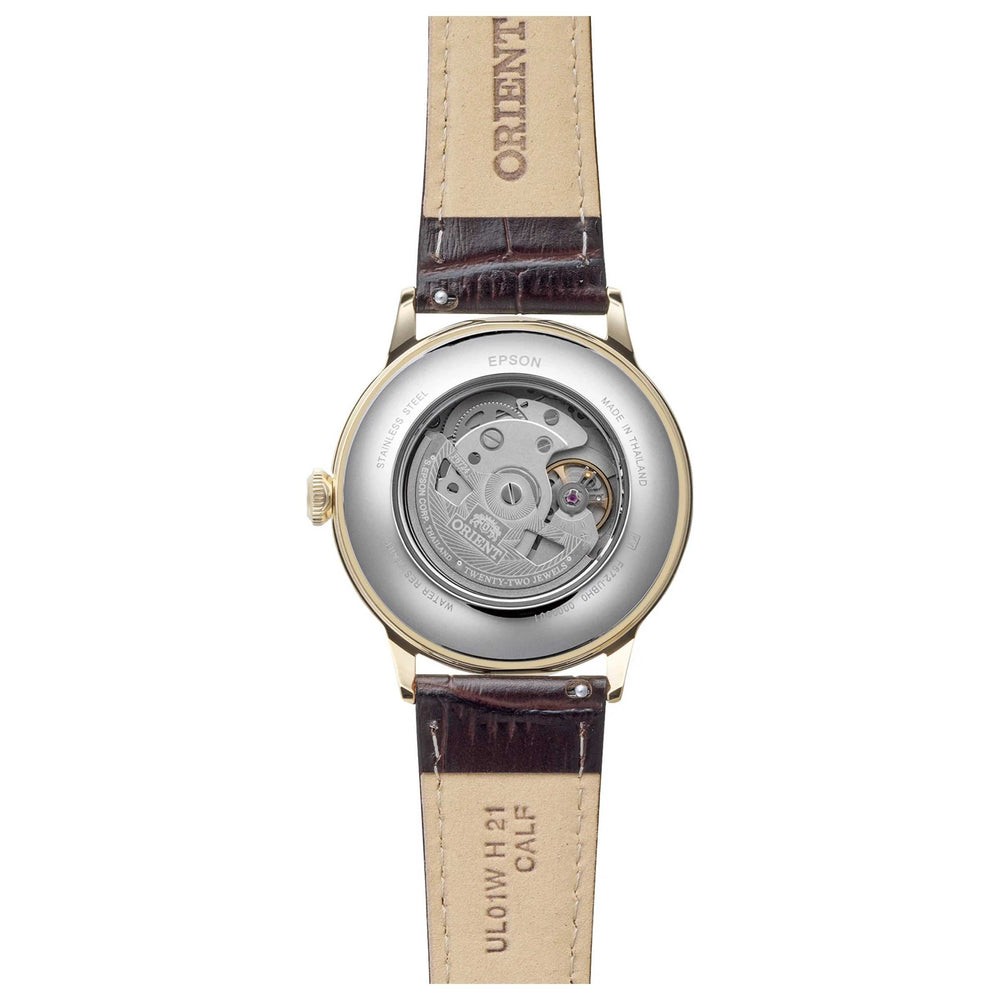 Orient Men’s Bambino Version 4 White Dial Automatic 40mm Watch RA-AC0028S