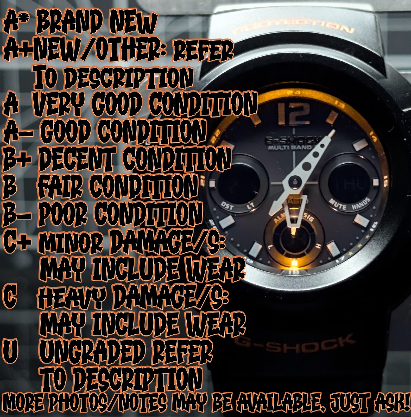 Casio G-Shock Rescue Orange AWG-M510 Black Custom Solar Multiband AWG-M510MR-4A