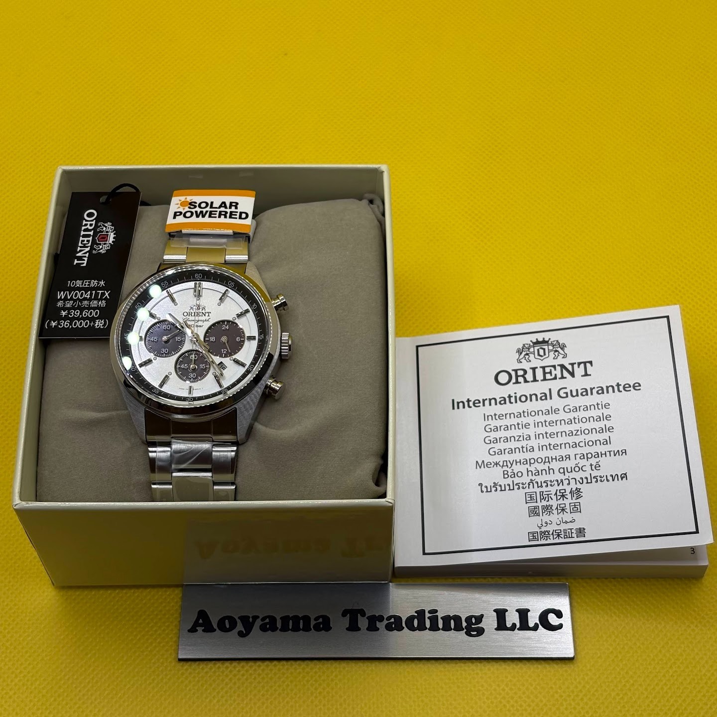 ORIENT NEO 70’s SOLAR PANDA WV0041TX Solar Chronograph Men Watch New Japan🔥
