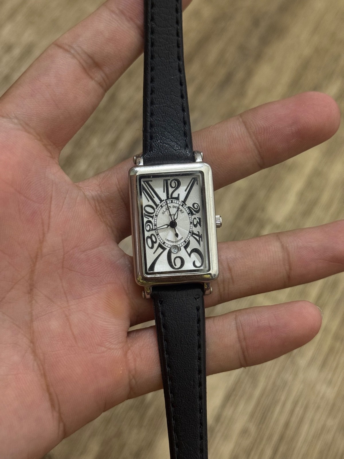 Alain Delon Paris Limited Edition Quartz Tank Watch Silver Dial 24.9mm Japan