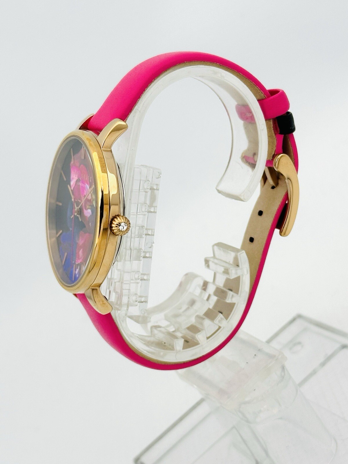 Ted Baker Women’s TEC0025014 Classic Multicolour Dial Bright Pink Strap RG Watch