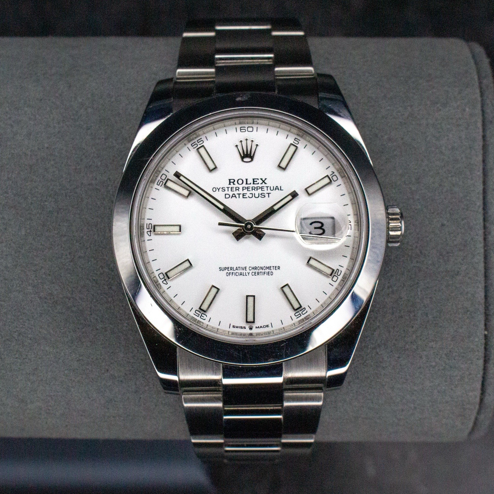 2020 Rolex Datejust 41mm White Men’s Watch – 126300 Great Condition Box & Papers