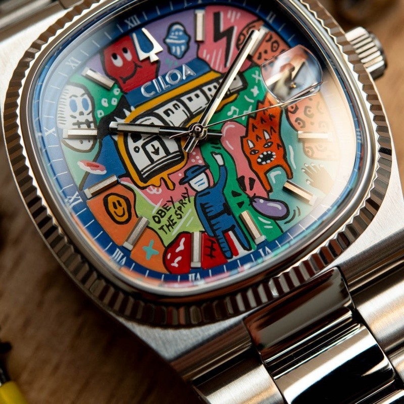 CILOA Painted Dial Men’s Watch Quartz Authentic 3ATM Stainless Steel