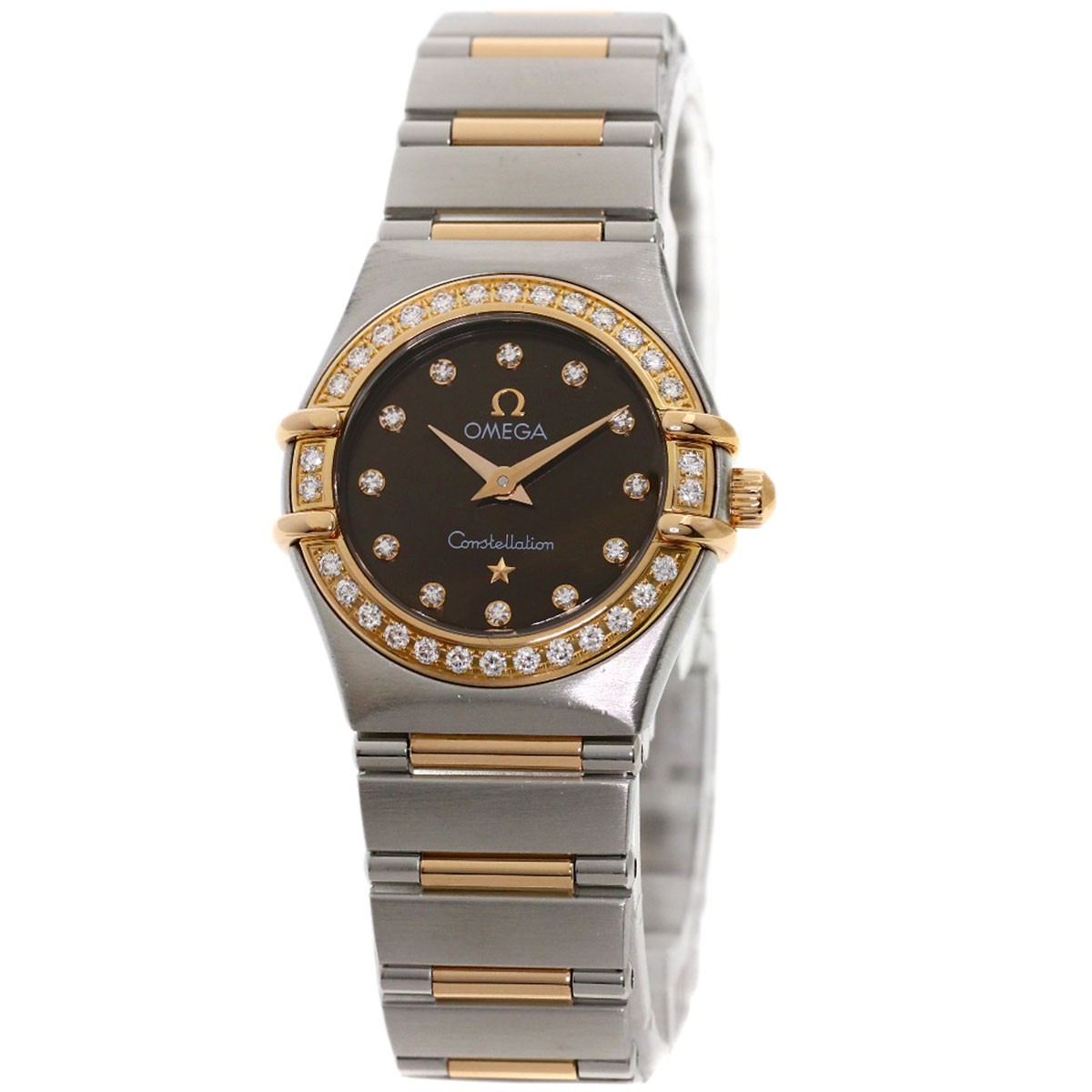 OMEGA Constellation 12P Bezel Diamond Watches 1358.60 Stainless Steel/SSxK18…