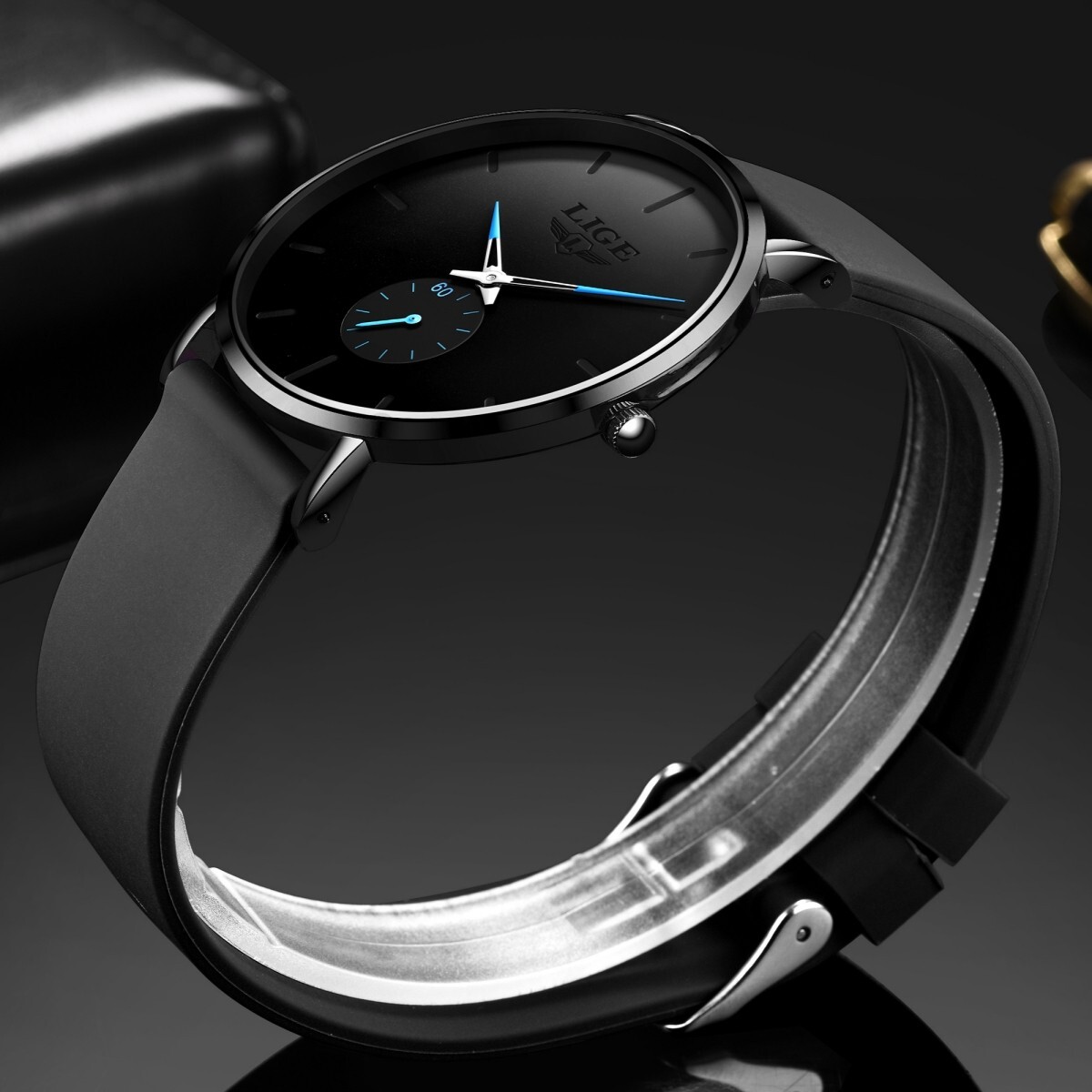 Ultra-thin Men Watches Quartz Stainless Steel 3ATM Waterproof Daily Wrist Watch