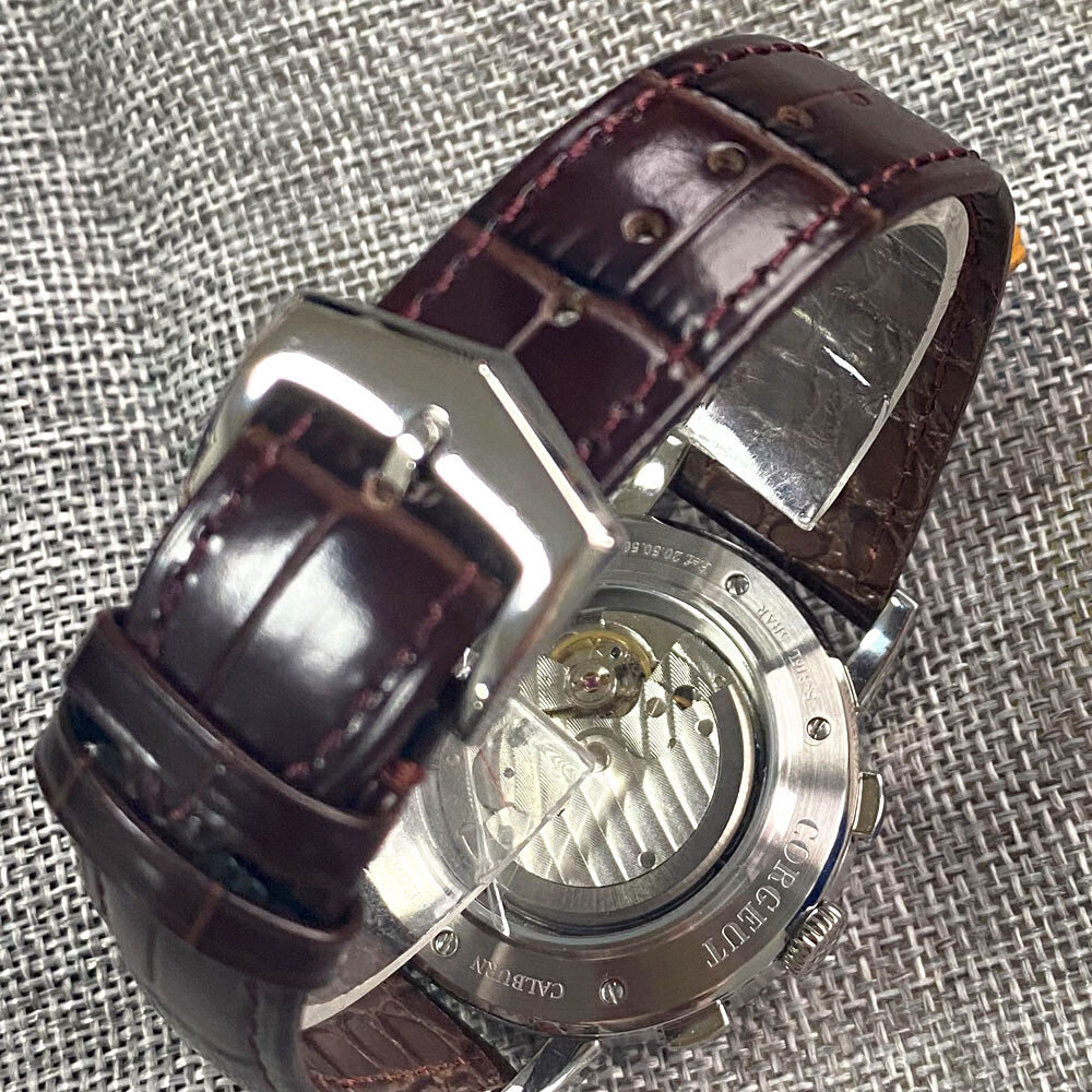 42mm corgeut sterile pink dial day multifunction Sea-gull automatic mens watch