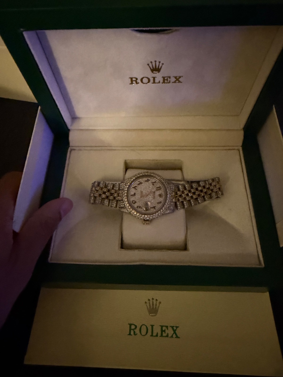 rolex datejust 36mm jubilee two tone diamond arabic dial