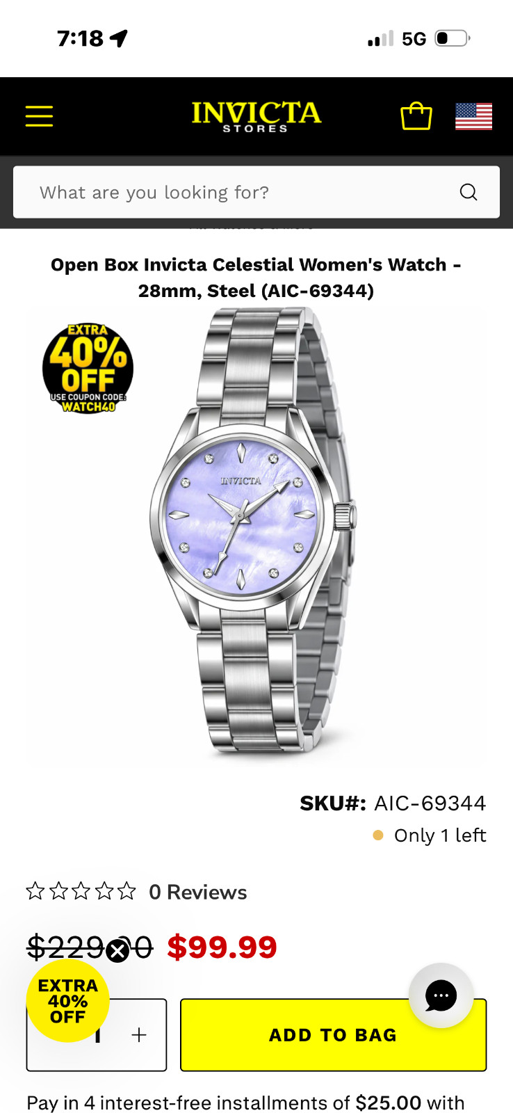 womens invicta watch new