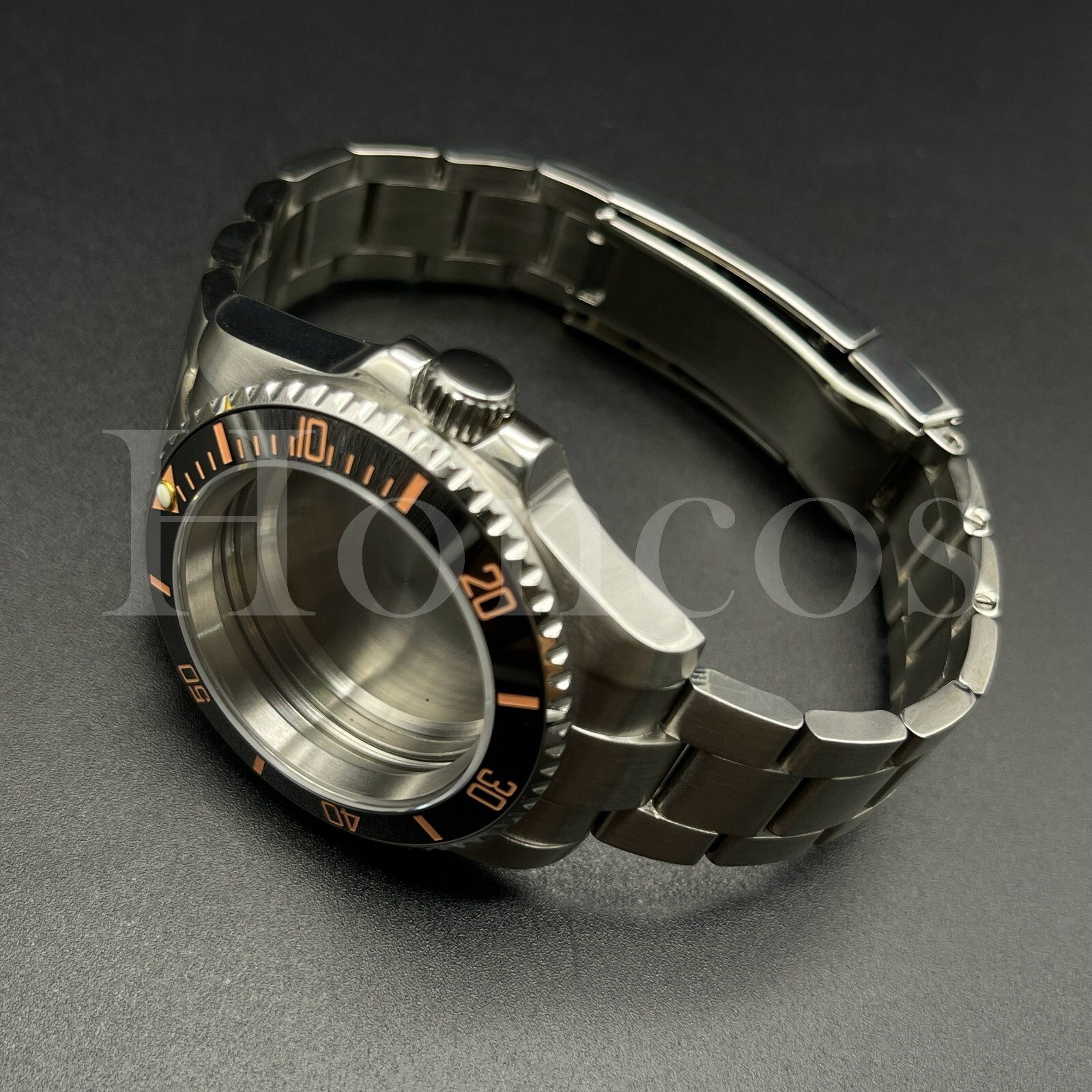 Custom Made MODS Watch Case and Bracelet Fits for NH34/35 Movement Silver BLK/RG