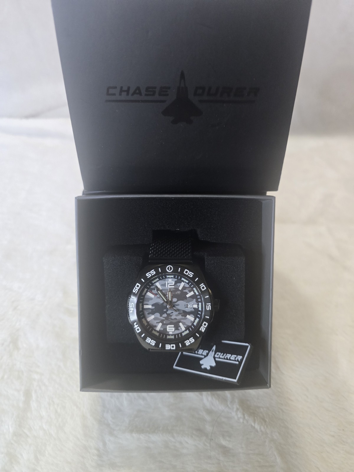 Camo Dail Chase Durer Men’s Watch – 45mm, Black (CDW-0181)